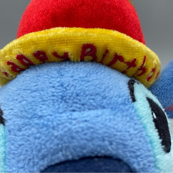 Disney Store Lilo & Stitch Blue Plush Happy Birthday Party Hat Gift Present - Picture 6 of 8